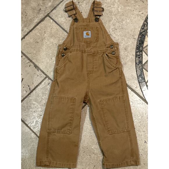 Carhartt Washed Bib Toddler 2T Overalls - Picture 1 of 3